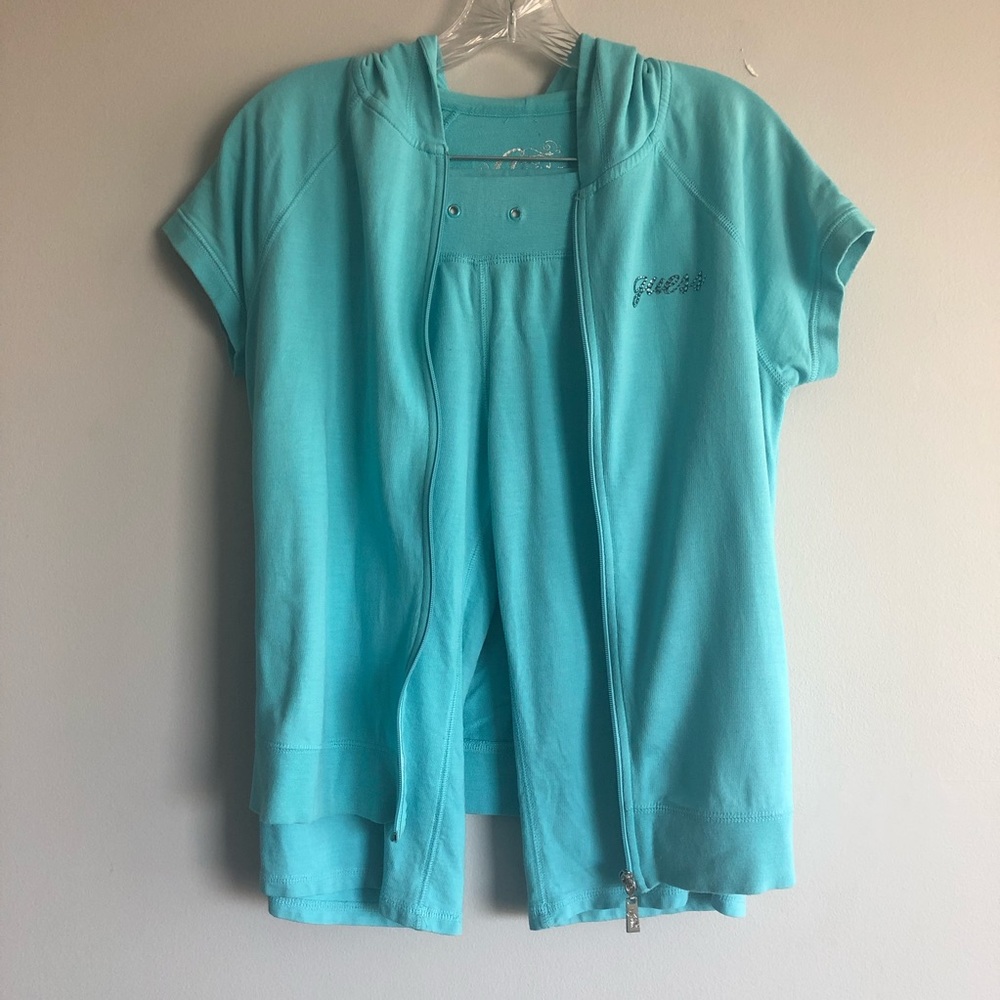 ✨Rare✨Guess Tracksuit Aqua with Rhinestones Size L